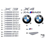 Napis emblemat boczny X DRIVE 35D BMW E70 E70N X5 E83N X3 F25 F26 X3 X4 - 51147362493