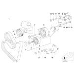Pasek wielorowkowy BMW E31 E34 E32 840i 730i 740i 530i 540i M60 - 11281702898