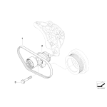 Pasek Kompresora klimatyzacji BMW E65 740d - 64557787898