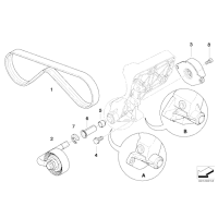 Pasek micro na klimatyzację BMW E46 E39 E38 X5 330d 330xd 525d 530d 730d M57 - 64558593211