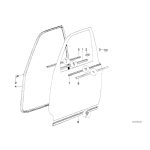 Osłona drzwi przód prawa dolna zgarniająca BMW E32 730 735 740 750 - 51211928008