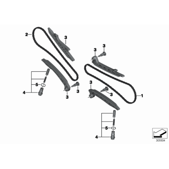 Napinacz łańcucha rozrządu BMW K50 K51 K52 K53 K54 - 11318542060