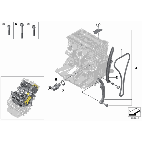 11318544896 Napinacz łańcucha rozrządu BMW I01 I01N i3 60Ak 94Ah - 11318544896 - Części oryginalne BMW Łódź | Sklep internetowy BMW