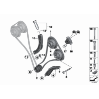 Szyna prowadząca łańcuch BMW X5 E60 E63 E65 4,4i 4,8i 540 545 550 645 740 745 750 - 11317533489