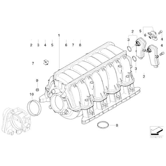11617537999 Uszczelka kol. dolotowego BMW E60 E61 E63 E65 X5 E70 540i 550i 650i 740i 750i - 11617537999 - Części oryginalne BMW Łódź | Sklep internetowy BMW