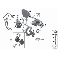 Czujnik klocków tył BMW F06 F10 F12 F13 M6 M5 - 34352284343