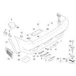 Klapka haka holowniczego zderzaka tył BMW E53 X5 3.0d 3.0i 4.4i 4.6is 4.8is - 51128402327