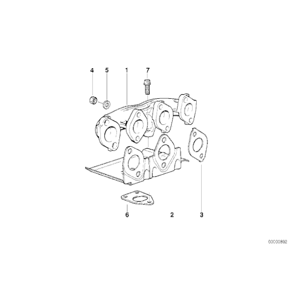Uszczelka kolektora wydechowego BMW E36 E34 E30 Diesel - 11622243782