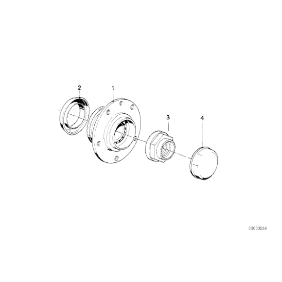 Nakrętka piasty koła przód BMW E30 316 318 320 323 325 - 31211125826