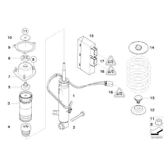 Osłona amortyzatora tył BMW E70 E70N E71 X5 X6 30dX 35dX 35iX 40dX 40iX 50iX M50dX - 33526776132