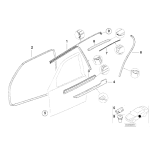 Listwa uszczelniająca przód zewnętrzna lewa BMW E36 sedan touring 316 318 320 323 325 328 M3 - 51211960647