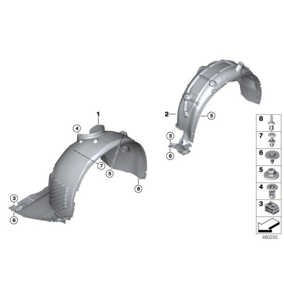 Nadkole osłona wnęki koła przód lewe BMW F48 X1 28i 28iX 25dX 25iX - 51717342179