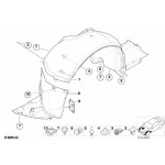 Nadkole dolne lewy przód BMW E46 sedan touring 316 318 320 323 325 328 - 51718193811