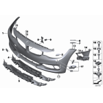 51117293803 Mocowanie zderzaka przód lewe BMW F34 F34N GT 318 320 325 328 330 335 340 - 51117293803 - Części oryginalne BMW Łódź | Sklep internetowy BMW