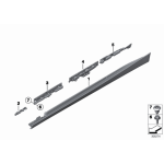 51777320209 Mocowanie wspornik lewy listwy progowej BMW F36 418 420 425 428 430 435 440 - 51777320209 - Części oryginalne BMW Łódź | Sklep internetowy BMW
