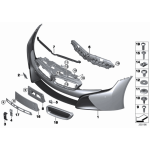 Mocowanie tablicy rejestracyjnej zderzaka przód BMW i8 l12 l12N l15 - 51117372507