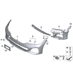 Mocowanie obudowy lewe BMW G20 G21 318d 320i 330d 330e 330iX 330dX - 51118069347