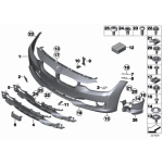 Mocowanie lampy przeciwmgielnej BMW F30 F31 316i 318dX 320i 328d 330dX 335i - 51117266197