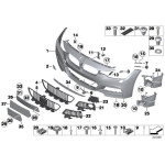 Mocowanie halogenu przód lewe BMW F30N F31N 316 318 320 325 328 330 335 340 - 51118062633