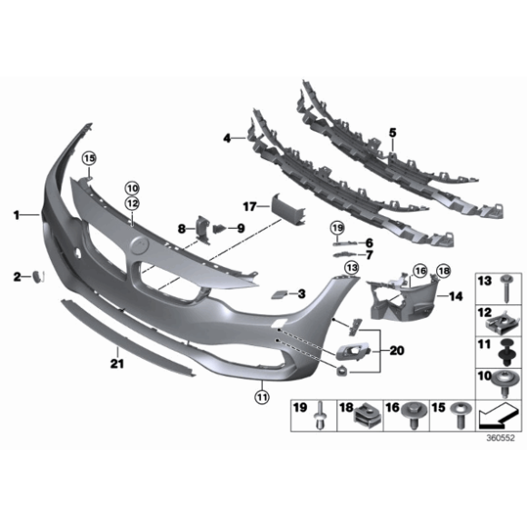 51117294655 Mocowanie halogenu lewe BMW F32 F33 F36 418 420 425 430 435 440 - 51117294655 - Części oryginalne BMW Łódź | Sklep internetowy BMW