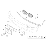 Mocowanie czujnika PDC przód zewnętrzny lewy BMW E83 X3 2,0d 2,5i 2,0i 3,0d 3,0i - 51113402837