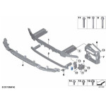 Mocowanie belki zderzaka przód lewe BMW G01 G02 X3 X4 - 51117399913