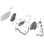 Zamek drzwi przód prawy BMW E60 E61 E63 E65 E70 X5 E81 E90 F01 F10 F12 F20 F25 F30 MINI  - 51217202146