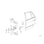 Sworzeń otwierania drzwi BMW E34 E32 E31 E36 E38 E39 Z3  - 51218141116