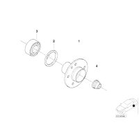 Łożysko koła tył E30 E36 E46 - Oryginał BMW - 33411130617