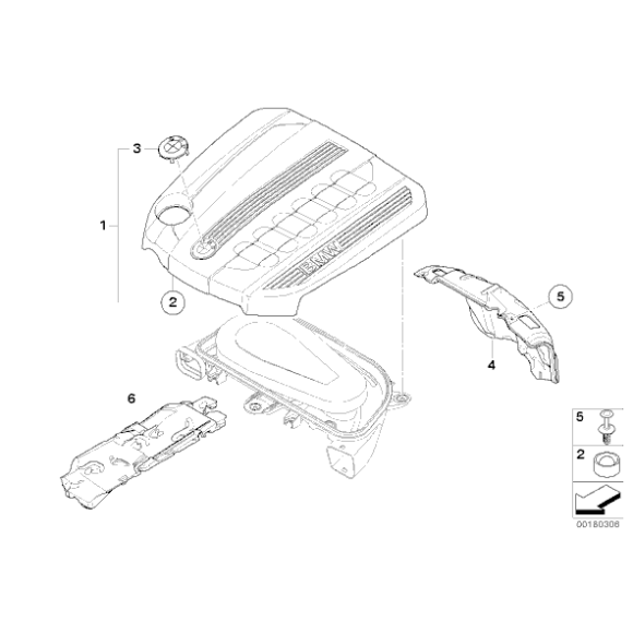 Łożysko poduszka gumowa BMW F01 F07 F10 F11 730d 740d 530d 535d 525d - 13718512439