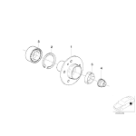 Łożysko koła tył E38 E31 E46 X3 - Oryginał BMW - 33411090505