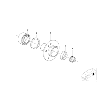 Łożysko koła tył E38 E31 E46 X3 - Oryginał BMW - 33411090505