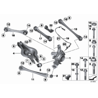 Tuleja wahacza tył pływająca BMW E87 E81 F20 F30 E90 E91 E92 X1 - 33326792553
