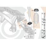 Łożysko amortyzatora zespół naprawczy BMW E81 E82 E84 E87 E88 E90 E91 E92 E93 - 33522406287