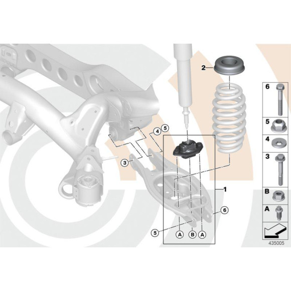 Łożysko amortyzatora zespół naprawczy BMW E81 E82 E84 E87 E88 E90 E91 E92 E93 - 33522406287