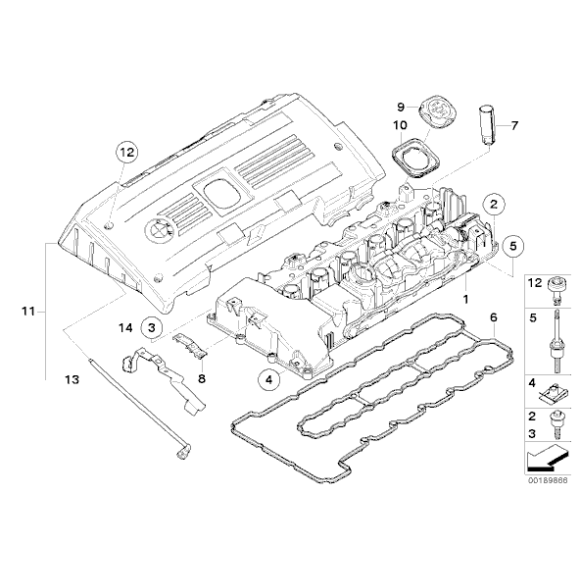 11127565286 Uszczelka pokrywy BMW X6 E90 E91 E92 E88 E82 F01 135 335 1M 740i - 11127565286 - Części oryginalne BMW Łódź | Sklep internetowy BMW