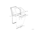 Osłona drzwi tył lewa dolna zgarniająca BMW E32 730 735 740 750 - 51221928041