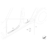 Listwy progowe podświetlane BMW X5 X6 E70 E71 kpl. - 51470418105