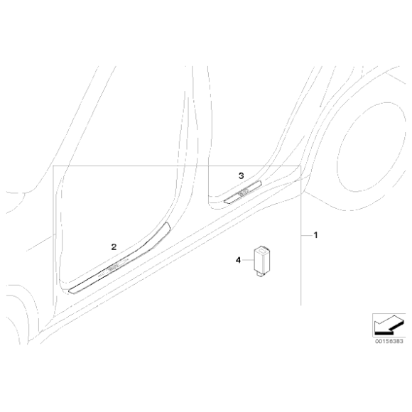 Listwy progowe podświetlane BMW X5 X6 E70 E71 kpl. - 51470418105