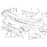 Listwa zderzaka przód prawa BMW E34 518 520 525 530 540 M5 prod. od 1994-03 - 51118148816