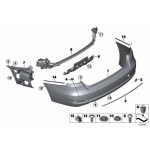 Listwa ozdobna zderzaka tył BMW F34 318 320 325 328 330 335 - 51137308841