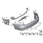 Listwa ozdobna zderzaka tył BMW F34 318 320 325 328 330 335 - 51137308841