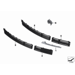 Listwa ozdobna lewa BMW F01 F02 730d 730i 740dX 740i 750i 750iX 760i - 51137295355