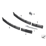 Listwa ozdobna kratki zderzaka przód prawa BMW F01N F02N - 51137295356