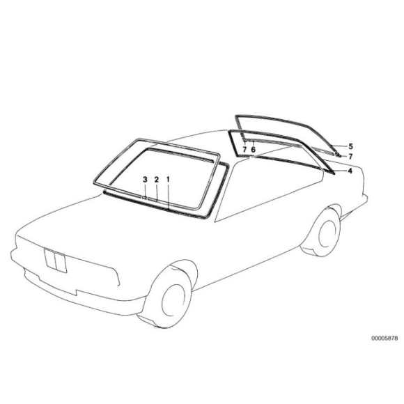 Listwa ozdobna górna BMW E21 315 318 320i 323i 316 M20 M10 - 51311835725