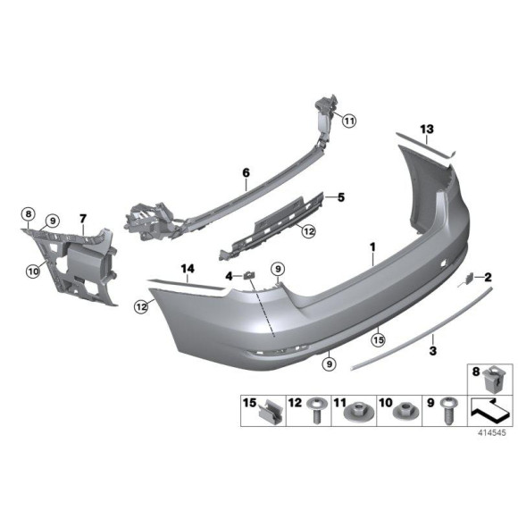 Listwa ozdobna BMW F34 318d 320dX 320iX 330d 330i 330iX 340i 340iX 335dX 325d - 51137416084