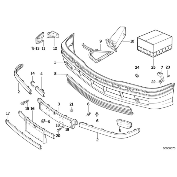 Listwa obudowy lewa przód BMW E36 318i 320i 323i 325i - 51118146077