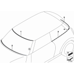 Listwa mocująca listwy ozdobnej tył lewa MINI F56 Cooper JCW One - 51377300024