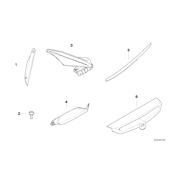 Listwa chromowana kufra bocznego prawa BMW K48 K52 K1600 R1200 - 51148545124