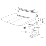 Ogranicznik maski BMW E12 E21 518 520 315 316 318 320 323 - 51231831316
